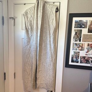 John + Jenn Grey Cable Knit Long Cardigan